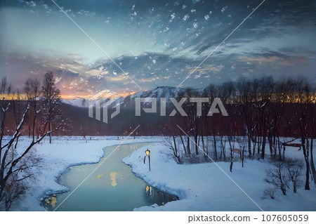 Snow season-Generative AI Snow season-Generative AI 107605059