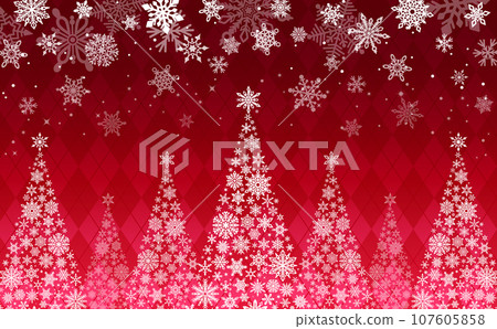 Snowflake Christmas tree_check red_horizontal 4 107605858