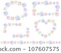 beautiful flower frame set 107607575