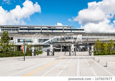 View of Aichi Expo Memorial Park Station from inside the park View of Aichi Expo Memorial Park Station from inside the park 107607677