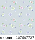 Colorful floral pattern on gray background 107607727