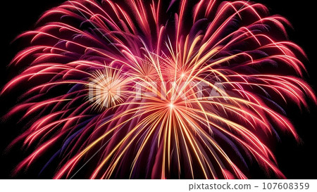 fireworks in the night sky background illustration 107608359