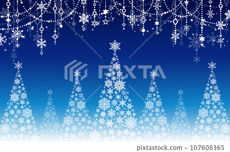 Snowflake Christmas tree_blue_horizontal 3 Snowflake Christmas tree_blue_horizontal 3 107608365