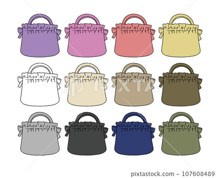 手提包插圖集 107608489
