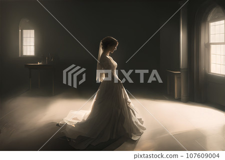 Backlit wedding dress/marriage blue Backlit wedding dress/marriage blue 107609004