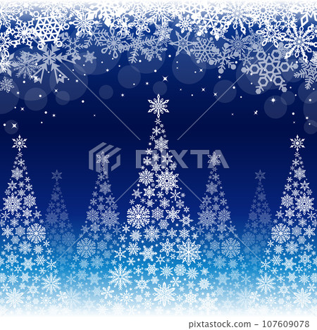 Snowflake Christmas tree_blue_square 2 Snowflake Christmas tree_blue_square 2 107609078