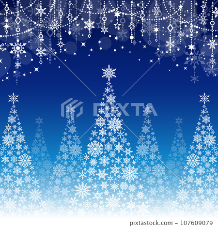 雪花聖誕樹_blue_square 3 雪花聖誕樹_blue_square 3 107609079