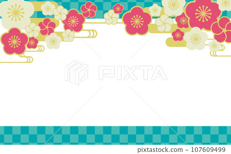 日式梅花圖案背景圖 日式梅花圖案背景圖 107609499