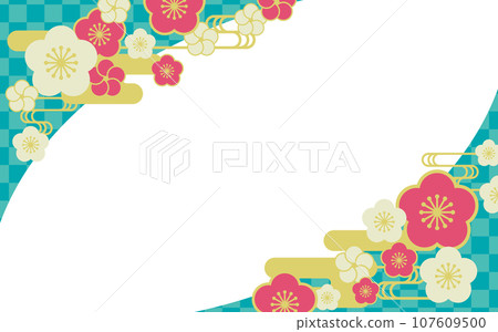 日式梅花圖案背景圖 日式梅花圖案背景圖 107609500