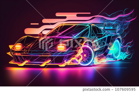 neon light digital art 107609595