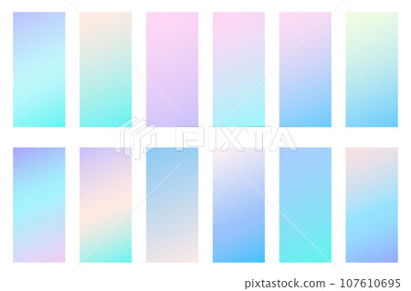 Pastel gradient backgrounds. Winter light blue and purple sky. Abstract soft vector designs. Pastel gradient backgrounds. Winter light blue and purple sky. Abstract soft vector designs. 107610695