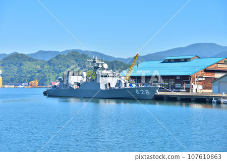 Missile boat Umitaka anchored at Maizuru base Missile boat Umitaka anchored at Maizuru base 107610863