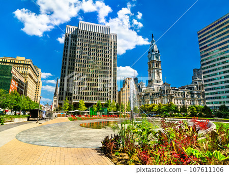 John F. Kennedy Plaza or Love Park in Philadelphia - Pennsylvania, United States John F. Kennedy Plaza or Love Park in Philadelphia - Pennsylvania, United States 107611106