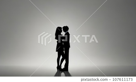 男女/情侶/夫妻/情人/伴侶/剪影插畫素材 男女/情侶/夫妻/情人/伴侶/剪影插畫素材 107611173