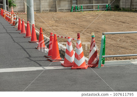 Land that has been cleared due to demolition work 107611795