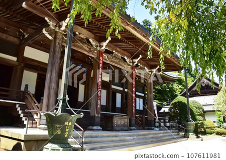 南足柄市大雄山西成寺的主殿與樹木 107611981
