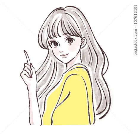 婦女和女孩插畫素材 107612195