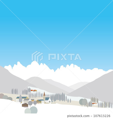 聖馬達萊納多洛米蒂義大利冬季景觀 107613226