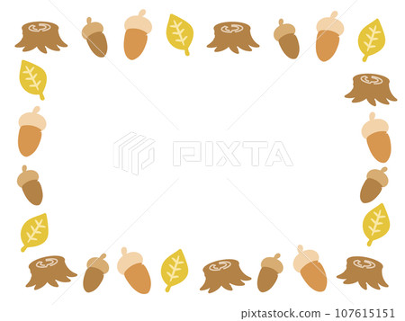 Autumn frame illustration set Autumn frame illustration set 107615151