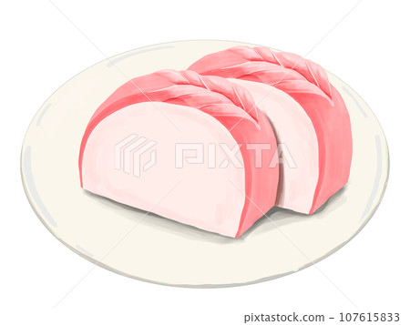 Kamaboko, Kamaboko, Osechi, New Year, New Year, Happy New Year, New Year's card, Lucky charms, Illustration, New Year's card material, New Year's card, Decorative cutout Kamaboko, Kamaboko, Osechi, New Year, New Year, Happy New Year, New Year's card, Lucky charms, Illustration, New Year's card material, New Year's card, Decorative cutout 107615833