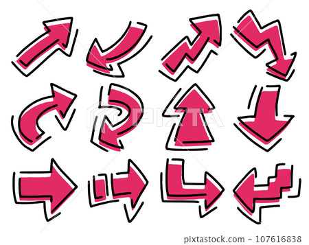 Pop decorative arrow set part 1 red Pop decorative arrow set part 1 red 107616838