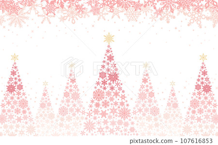 Snowflake Christmas tree_red/gold/background transparent_horizontal 2 Snowflake Christmas tree_red/gold/background transparent_horizontal 2 107616853