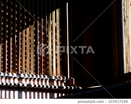 Landscape with a lattice door “Japanese style image” (Nara) Landscape with a lattice door “Japanese style image” (Nara) 107617294