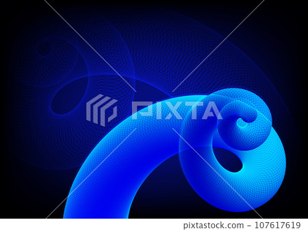 Abstract space blue line wave whirlpool dynamic background Abstract space blue line wave whirlpool dynamic background 107617619