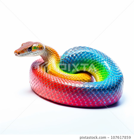 Coiled snake AI image 107617859