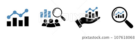 Business analysis icon set. Marketing research. Business analysis icon set. Marketing research. 107618068