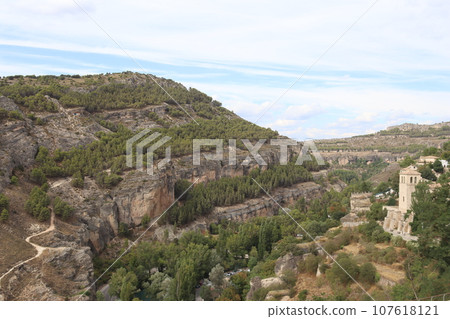 Cuenca, Spain. View over the old town Cuenca, Spain. View over the old town 107618121