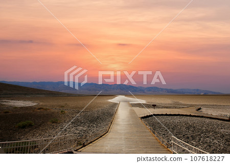 Badwater viewpoint, death valley, california, usa Badwater viewpoint, death valley, california, usa 107618227