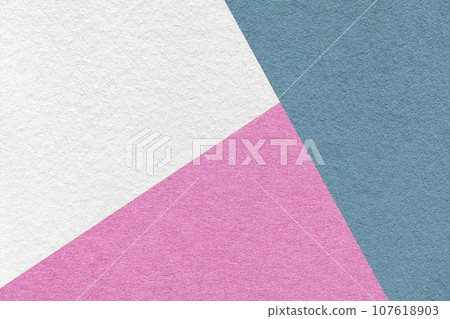 Texture of craft white, lilac and blue shade color paper background, macro. Vintage abstract purple cardboard 107618903