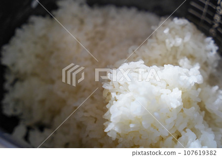 將剛煮好的米飯拌勻 將剛煮好的米飯拌勻 107619382