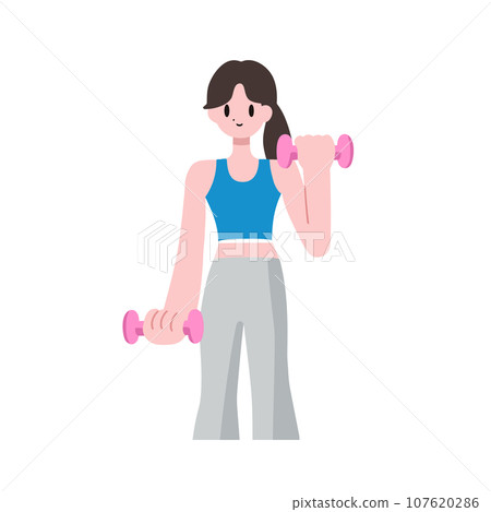 woman who exercises woman who exercises 107620286