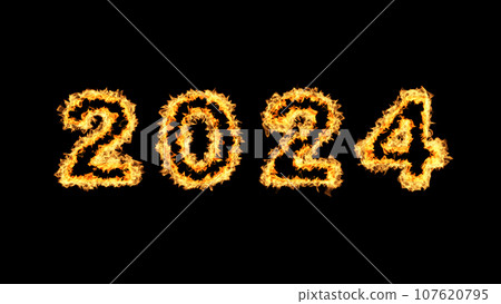 Decorative letters (flame 2024) 107620795