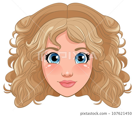Woman head cartoon isolated 107621450