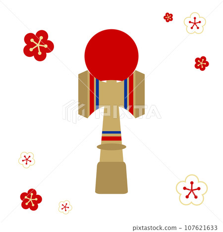 New Year's kendama flat vector illustration 2 New Year's kendama flat vector illustration 2 107621633