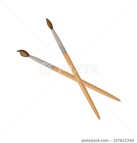 Brushes. An image of two brushes for drawing. Brushes for creativity. Vector illustration Brushes. An image of two brushes for drawing. Brushes for creativity. Vector illustration 107622340