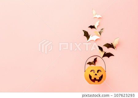 Halloween holiday concept with decorative elements 107623293