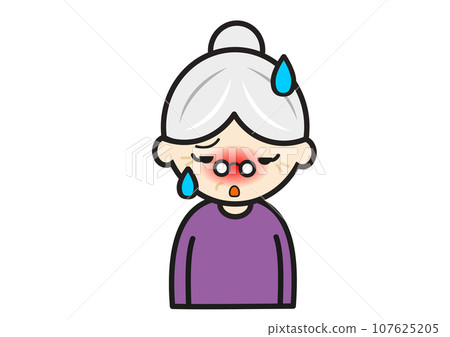 grandma with fever grandma with fever 107625205