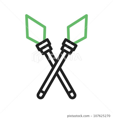 Spear icon vector image. 107625270