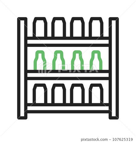 Shelf icon vector image. 107625319