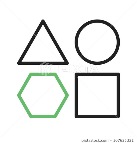 Shapes icon vector image. 107625321
