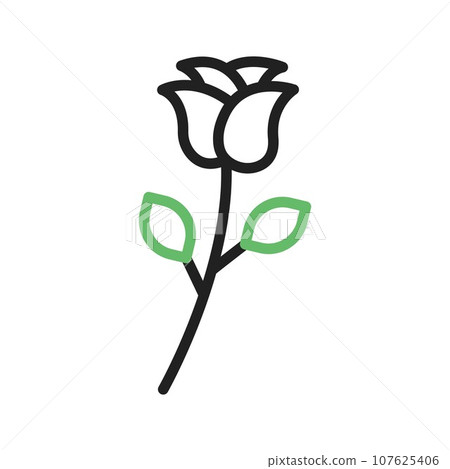 Rose icon vector image. Rose icon vector image. 107625406