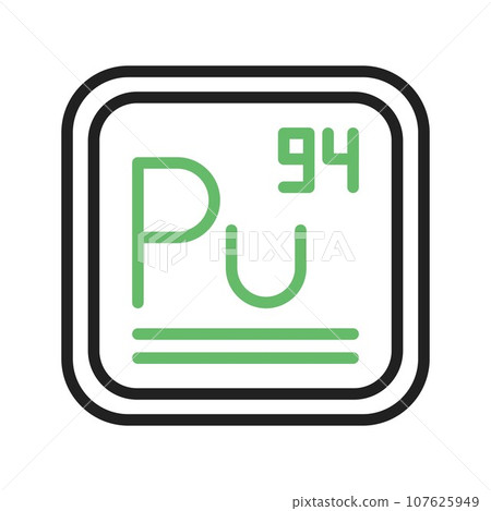 Plutonium icon vector image. Plutonium icon vector image. 107625949