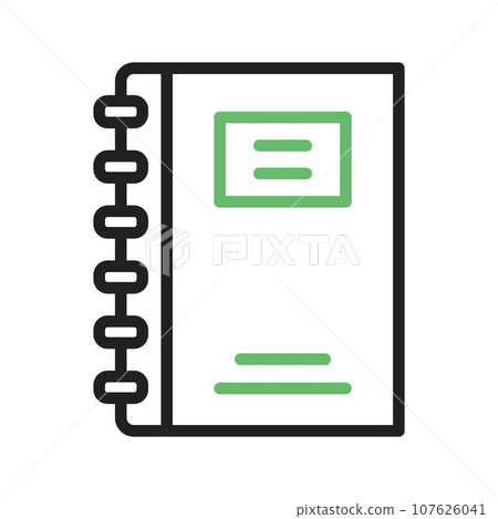 Note Book icon vector image. 107626041