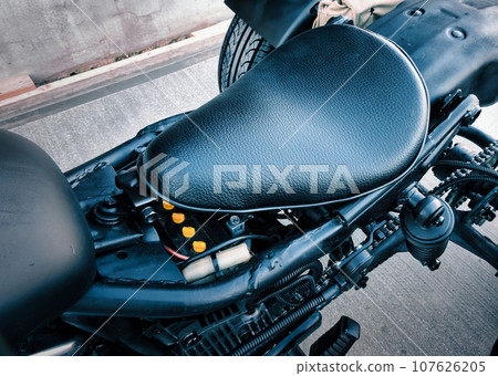 美國摩托車訂製單人座椅（黑色真皮） 107626205