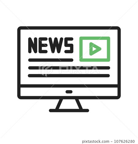 News Report icon vector image. News Report icon vector image. 107626280
