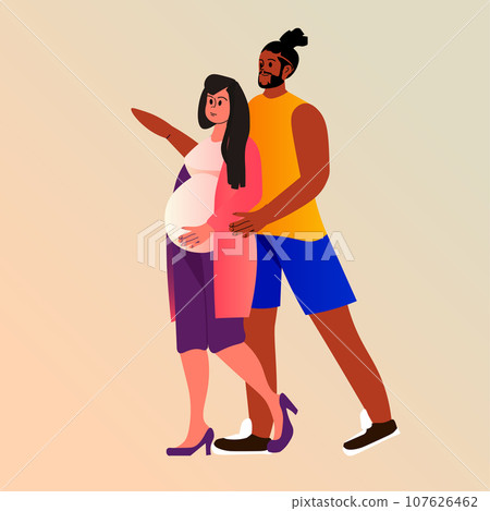happy pregnant woman future mom with her partner hugging belly pregnancy motherhood expectation concept happy pregnant woman future mom with her partner hugging belly pregnancy motherhood expectation concept 107626462